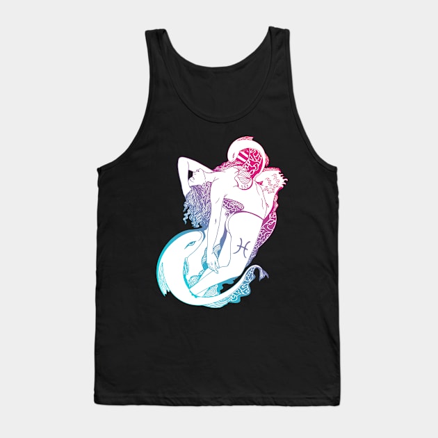 Dual Color Pisces Beauty Tank Top by kenallouis